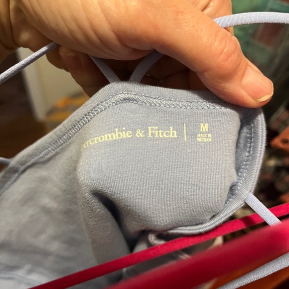 Abercrombie &Fitch Women’s Spaghetti Strap Bodysuit, Size Medium, Light blue,NWT - Picture 4 of 7